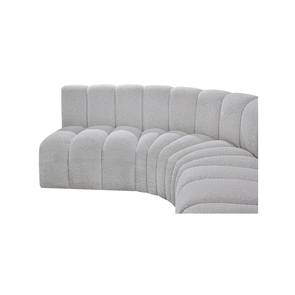 Arc Grey Boucle Fabric Modular Sofa. Picture 7