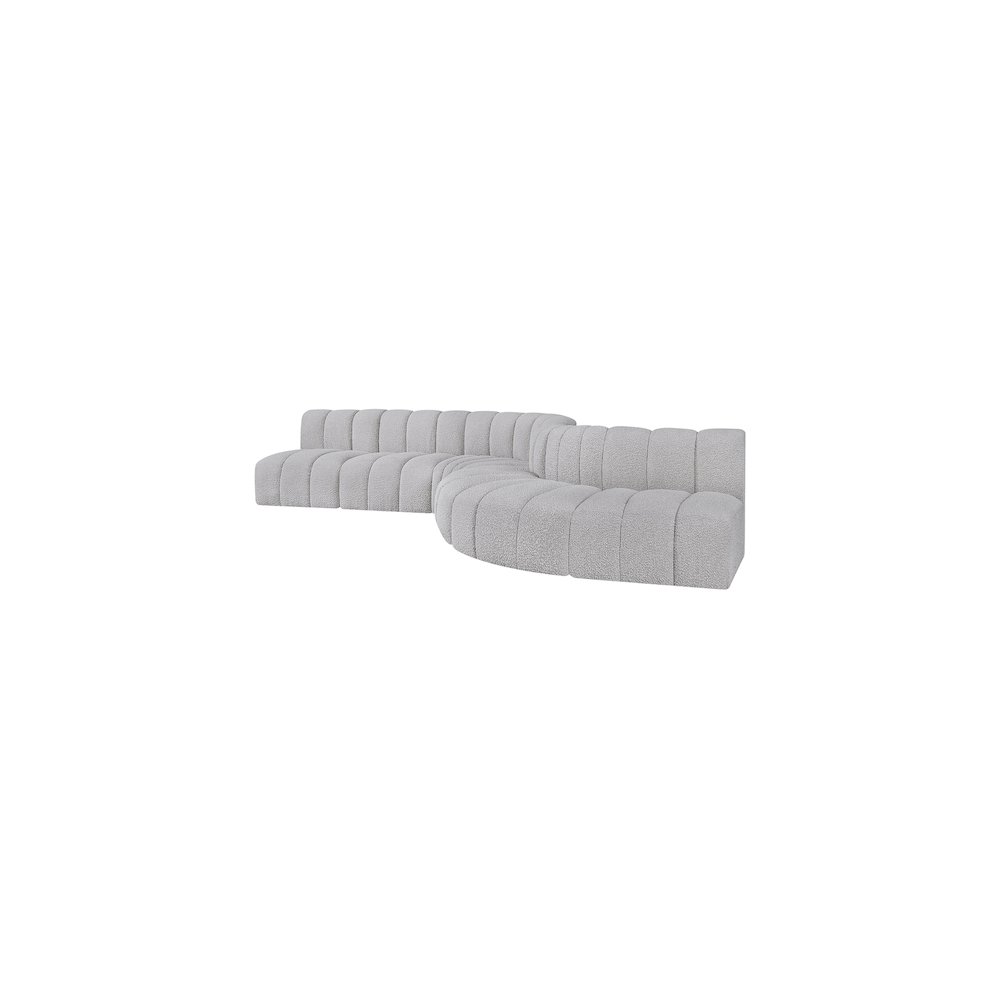 Arc Grey Boucle Fabric Modular Sofa. Picture 5