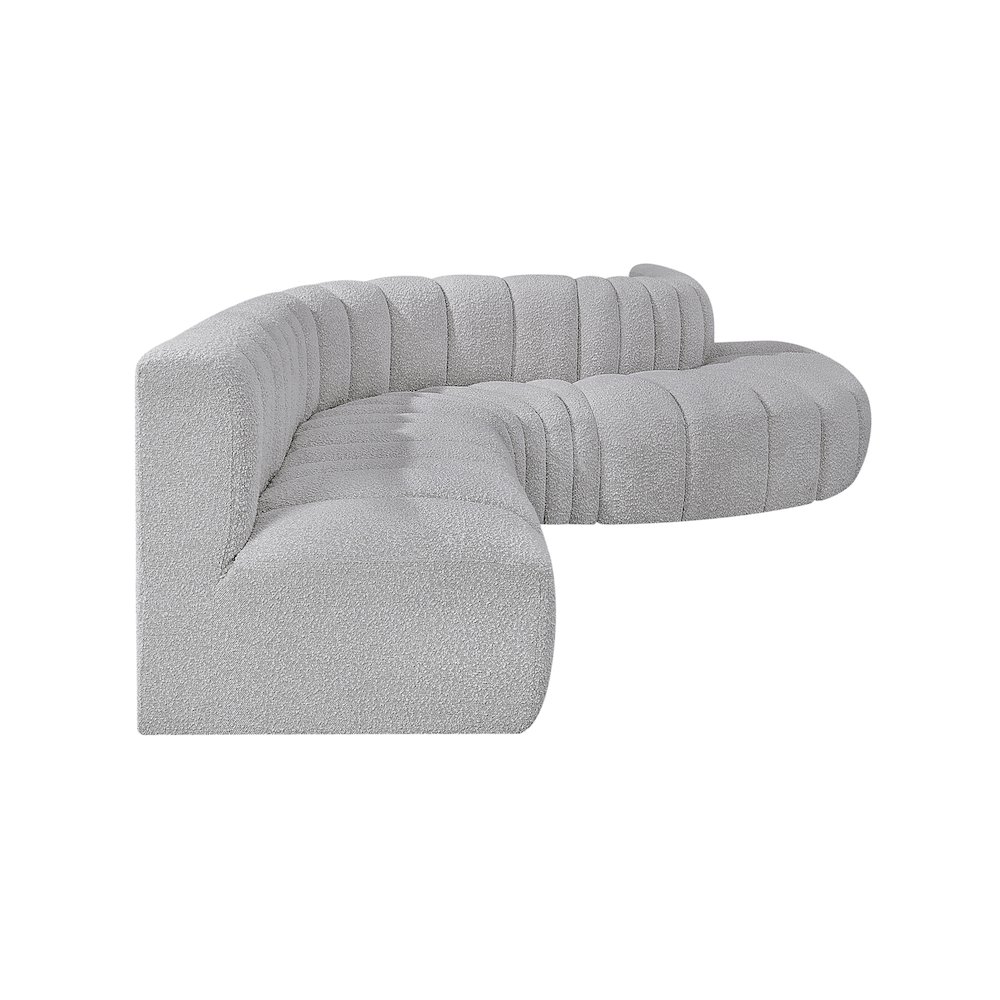 Arc Grey Boucle Fabric Modular Sofa. Picture 6