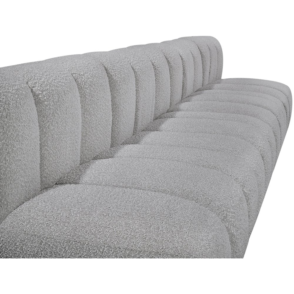 Arc Grey Boucle Fabric Modular Sofa. Picture 9