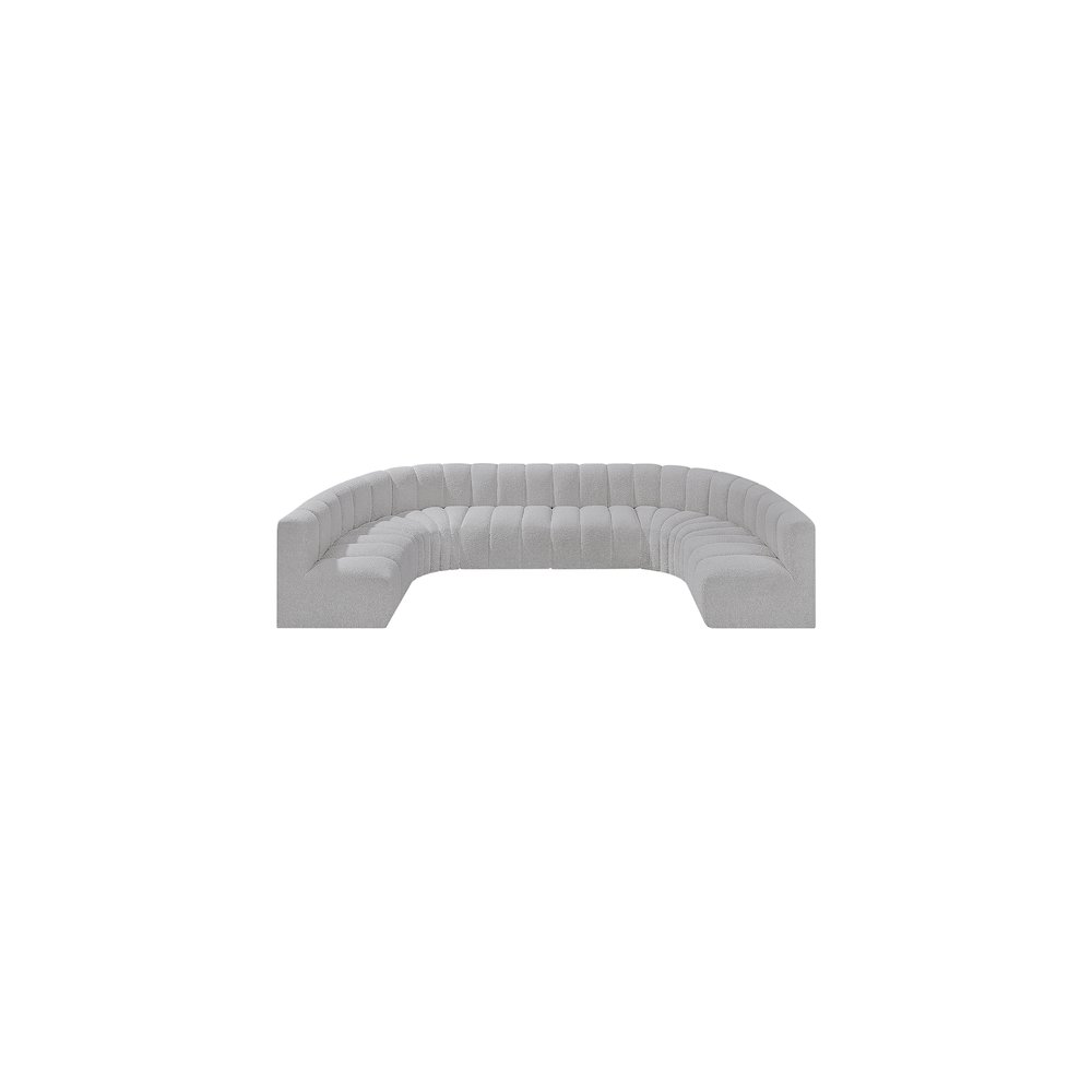 Arc Grey Boucle Fabric Modular Sofa. Picture 5