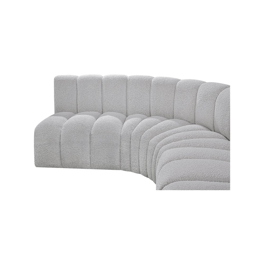 Arc Grey Boucle Fabric Modular Sofa. Picture 7