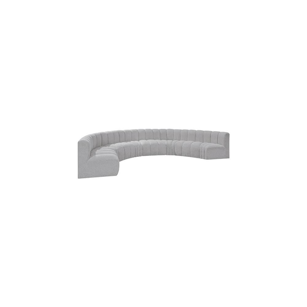 Arc Grey Boucle Fabric Modular Sofa. Picture 4