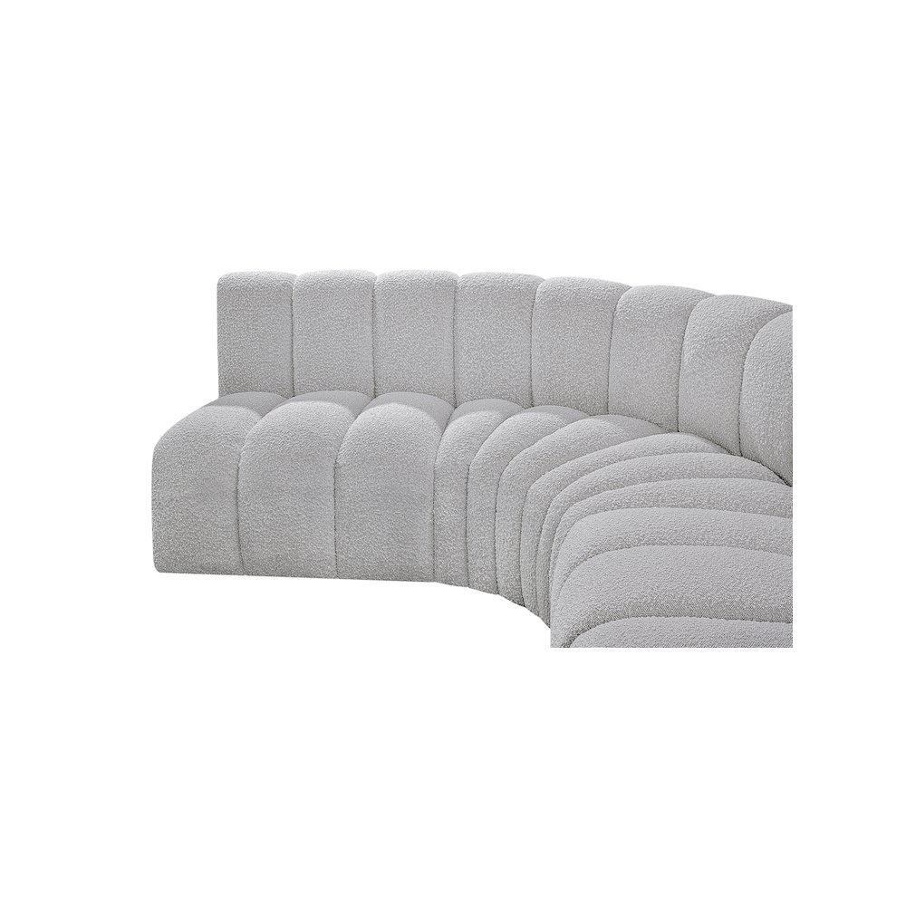 Arc Grey Boucle Fabric Modular Sofa. Picture 7