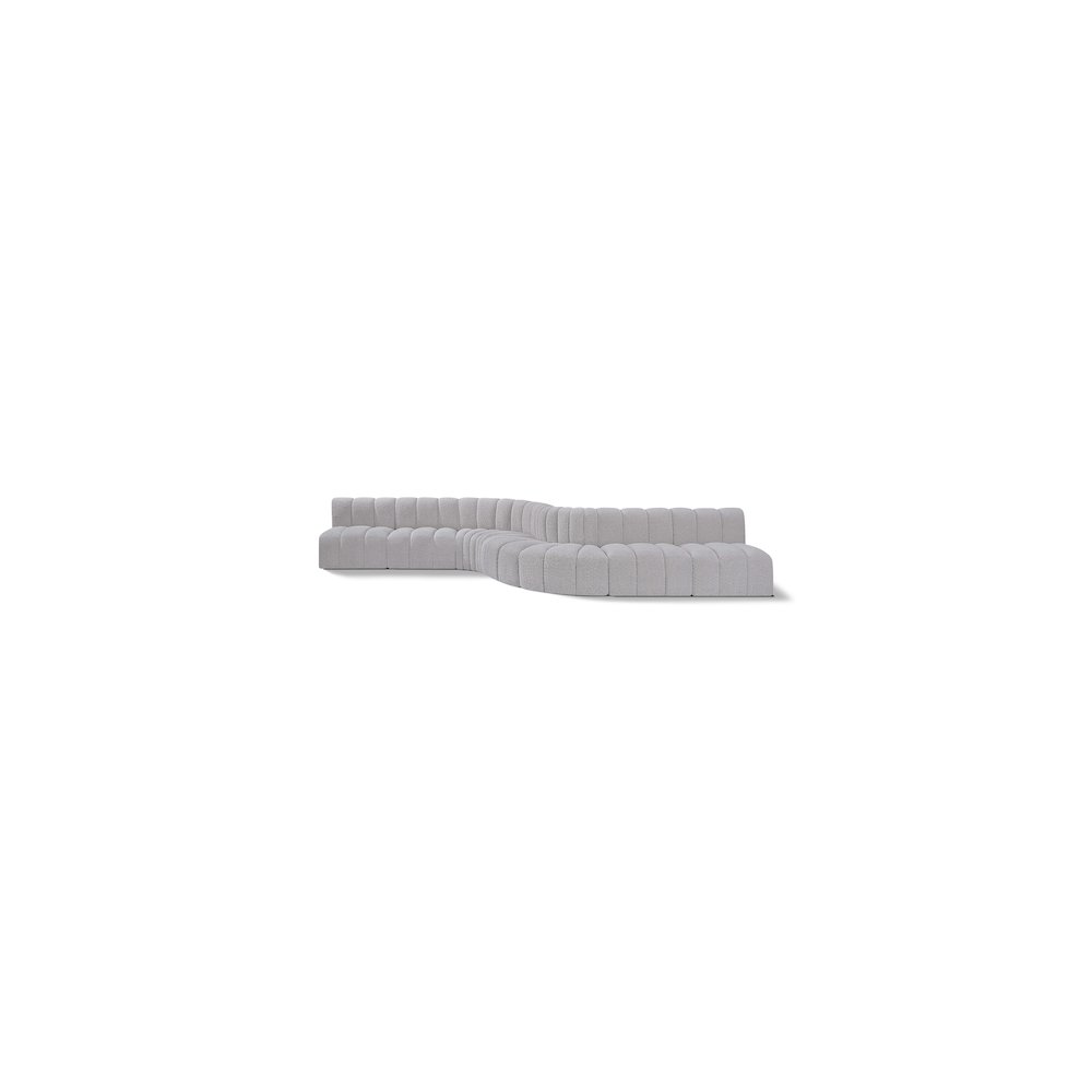 Arc Grey Boucle Fabric Modular Sofa. Picture 1