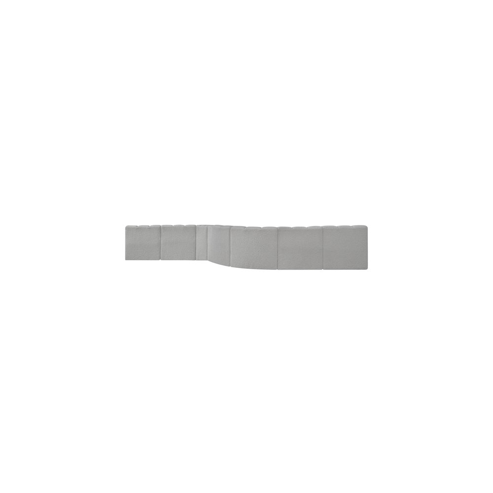 Arc Grey Boucle Fabric Modular Sofa. Picture 3