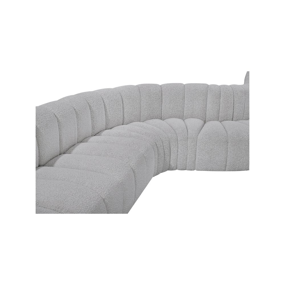 Arc Grey Boucle Fabric Modular Sofa. Picture 7