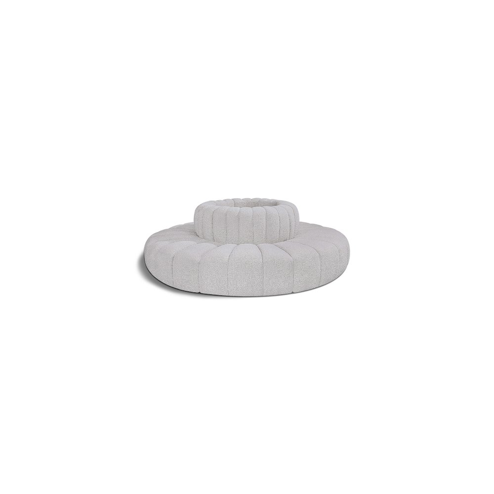 Arc Grey Boucle Fabric Modular Sofa. Picture 1