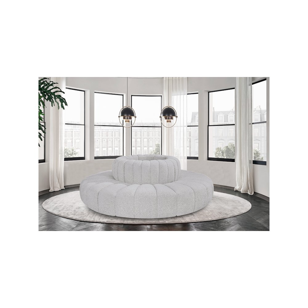 Arc Grey Boucle Fabric Modular Sofa. Picture 2