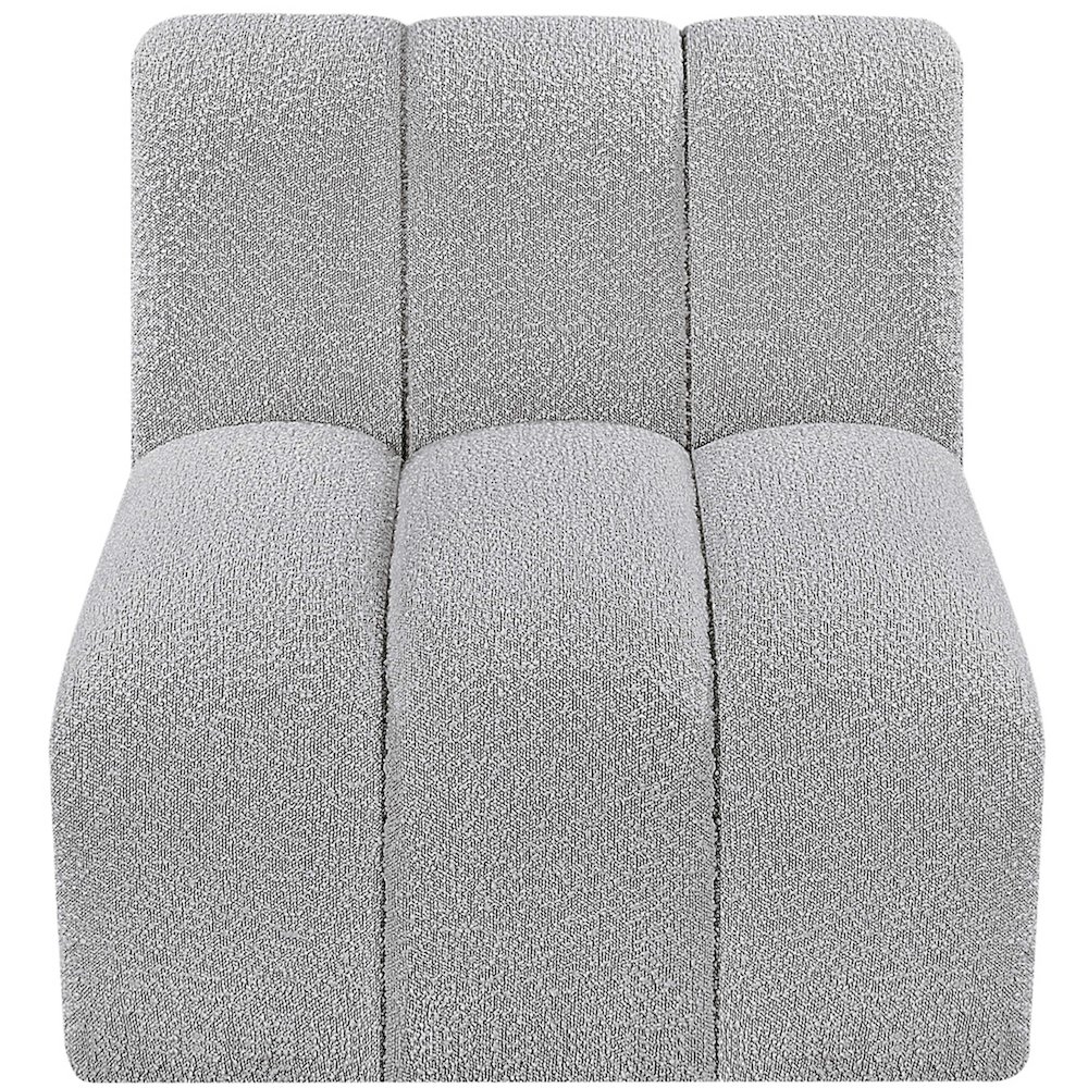 Arc Grey Boucle Fabric Straight Chair. Picture 5