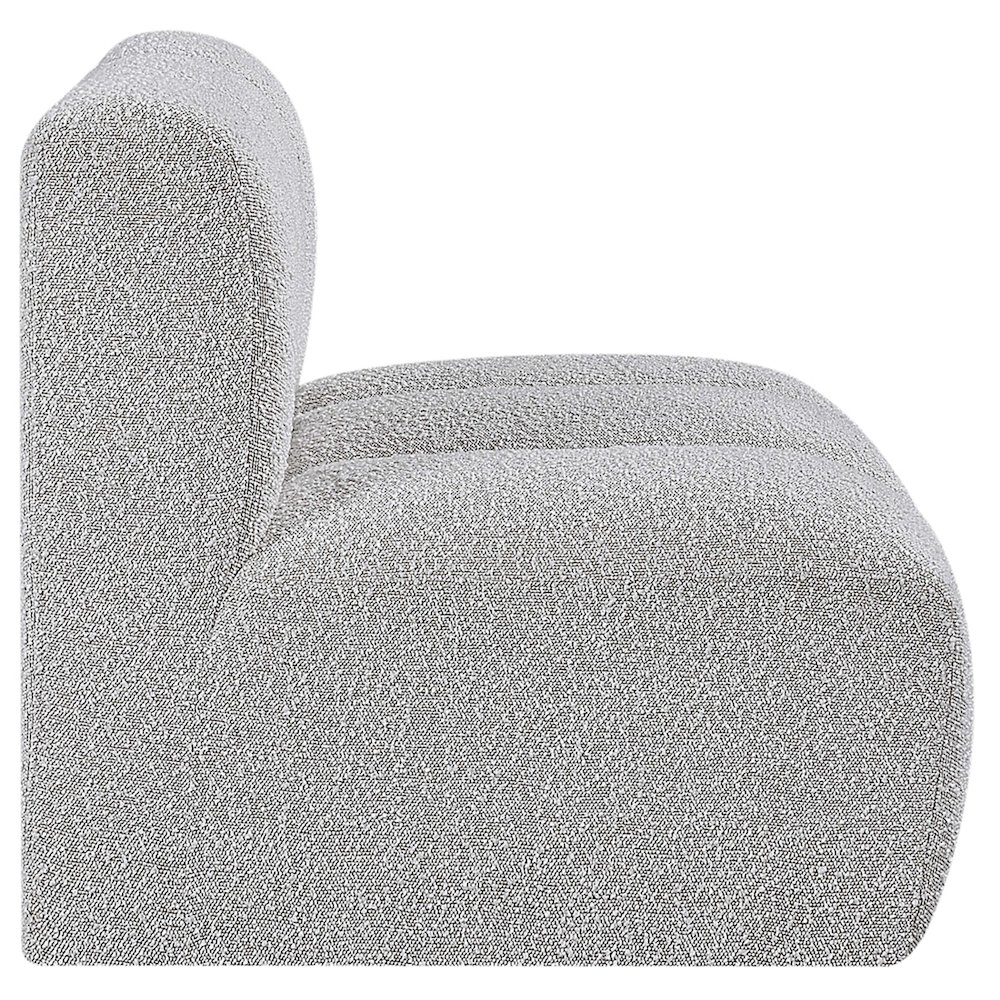 Arc Grey Boucle Fabric Straight Chair. Picture 6