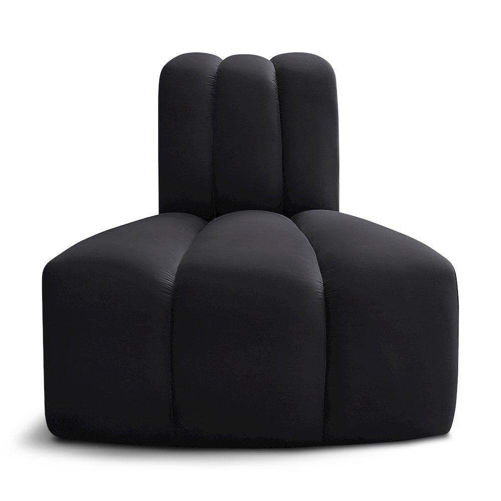 Arc Black Velvet Reverse Corner. Picture 1