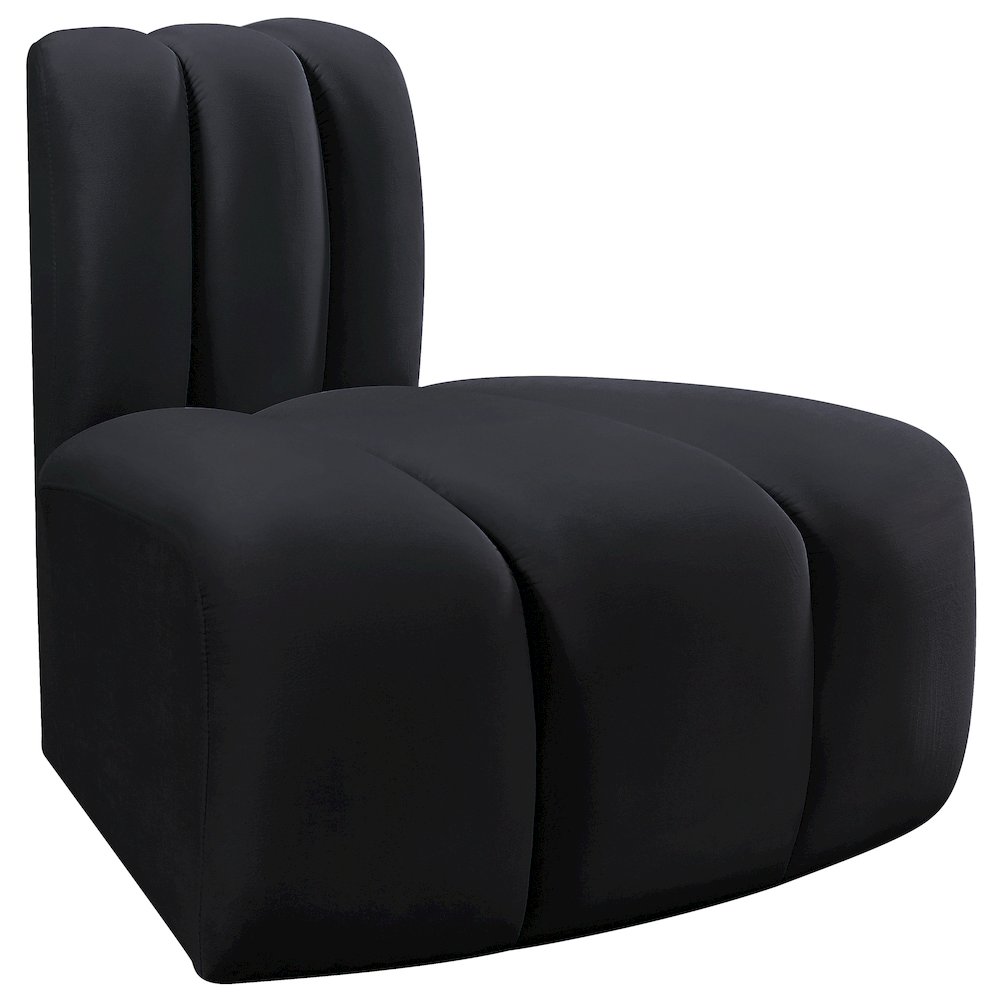 Arc Black Velvet Reverse Corner. Picture 5