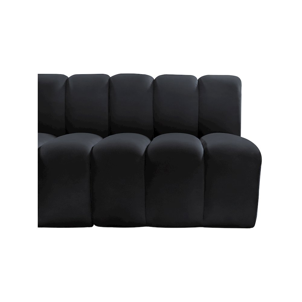 Arc Black Velvet Modular Sofa. Picture 15