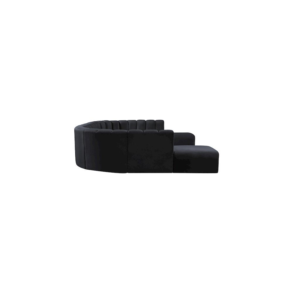 Arc Black Velvet Modular Sofa. Picture 6