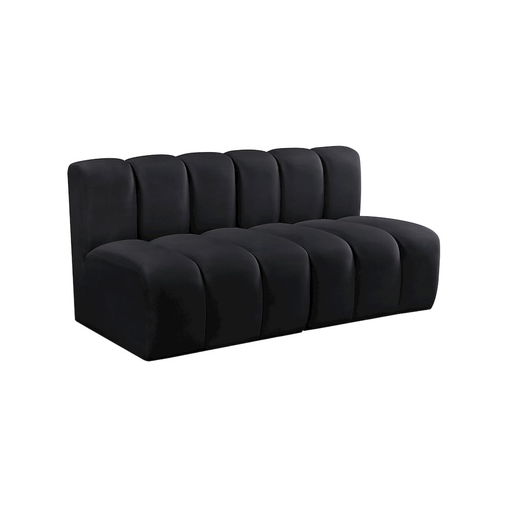 Arc Black Velvet Modular Sofa. Picture 5