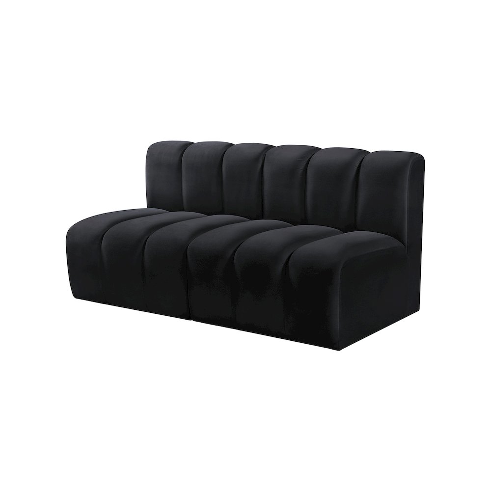 Arc Black Velvet Modular Sofa. Picture 6