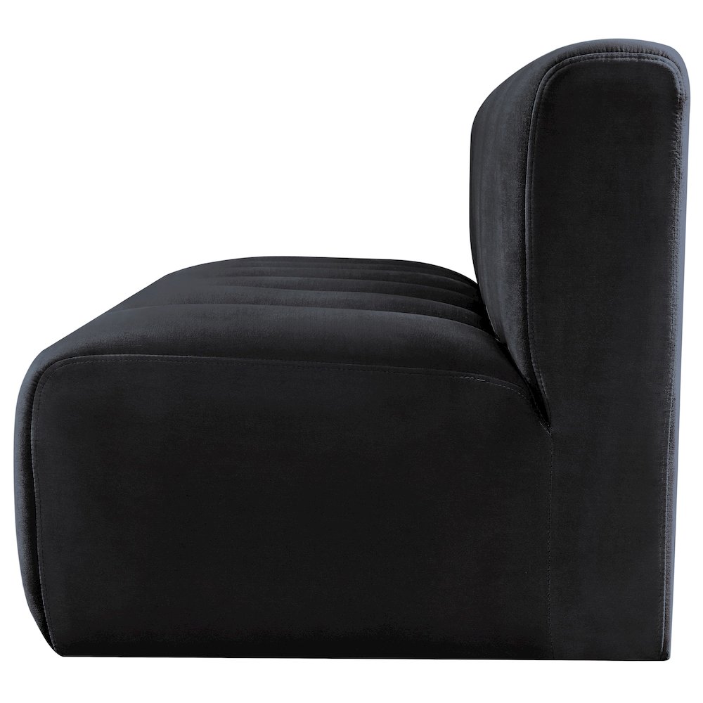 Arc Black Velvet Modular Sofa. Picture 7