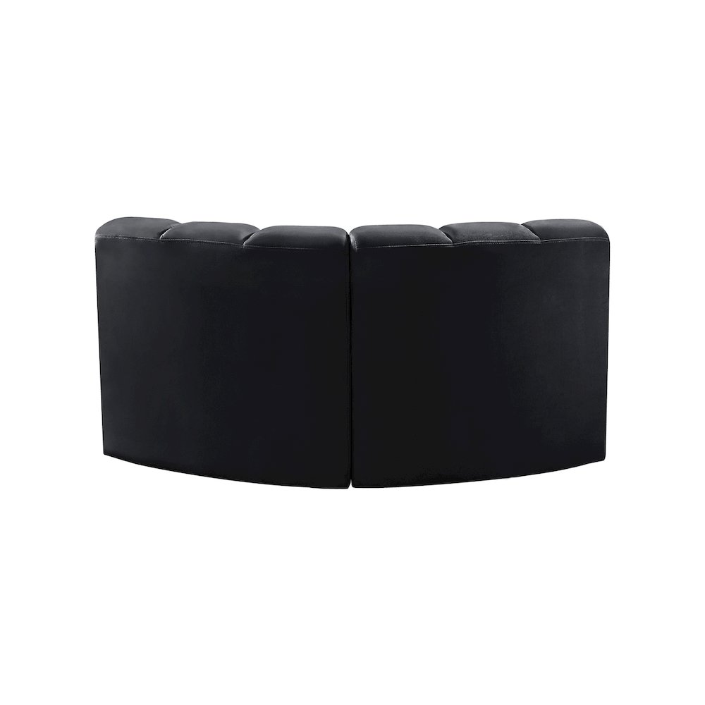 Arc Black Velvet Modular Sofa. Picture 3