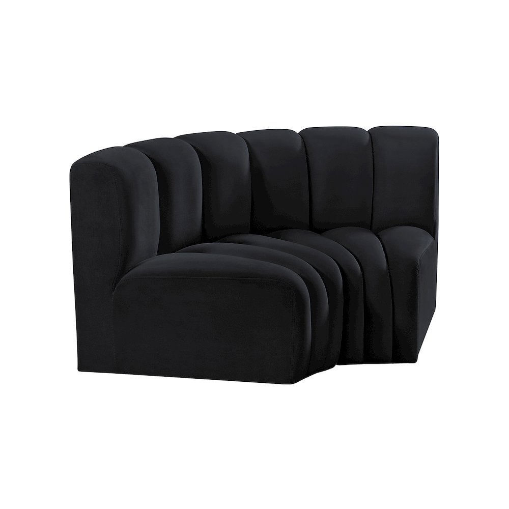 Arc Black Velvet Modular Sofa. Picture 5