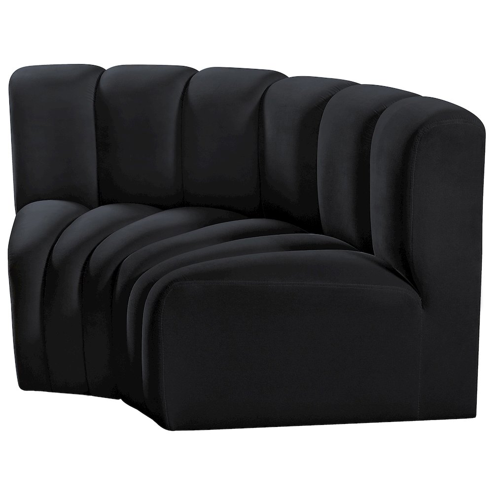 Arc Black Velvet Modular Sofa. Picture 6