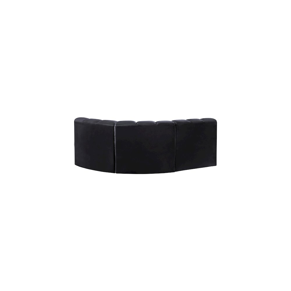 Arc Black Velvet Modular Sofa. Picture 3