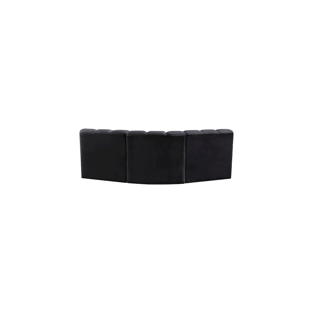 Arc Black Velvet Modular Sofa. Picture 3