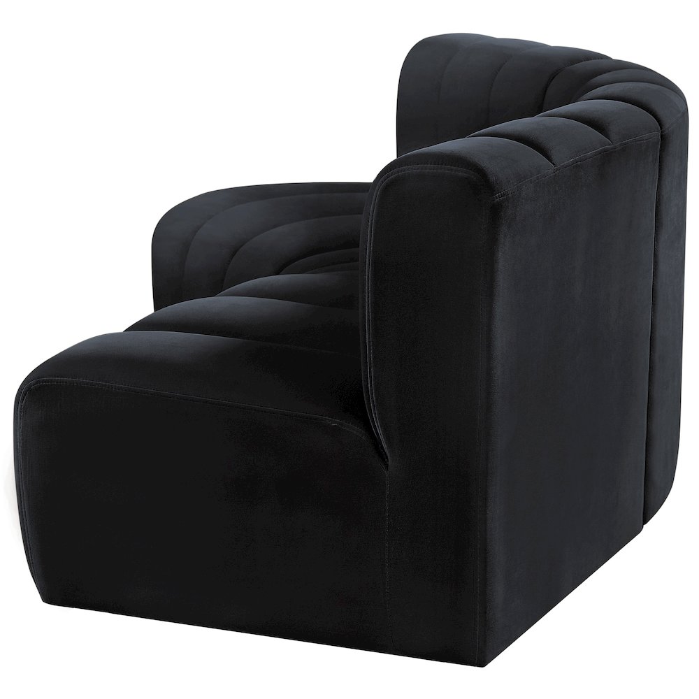 Arc Black Velvet Modular Sofa. Picture 7