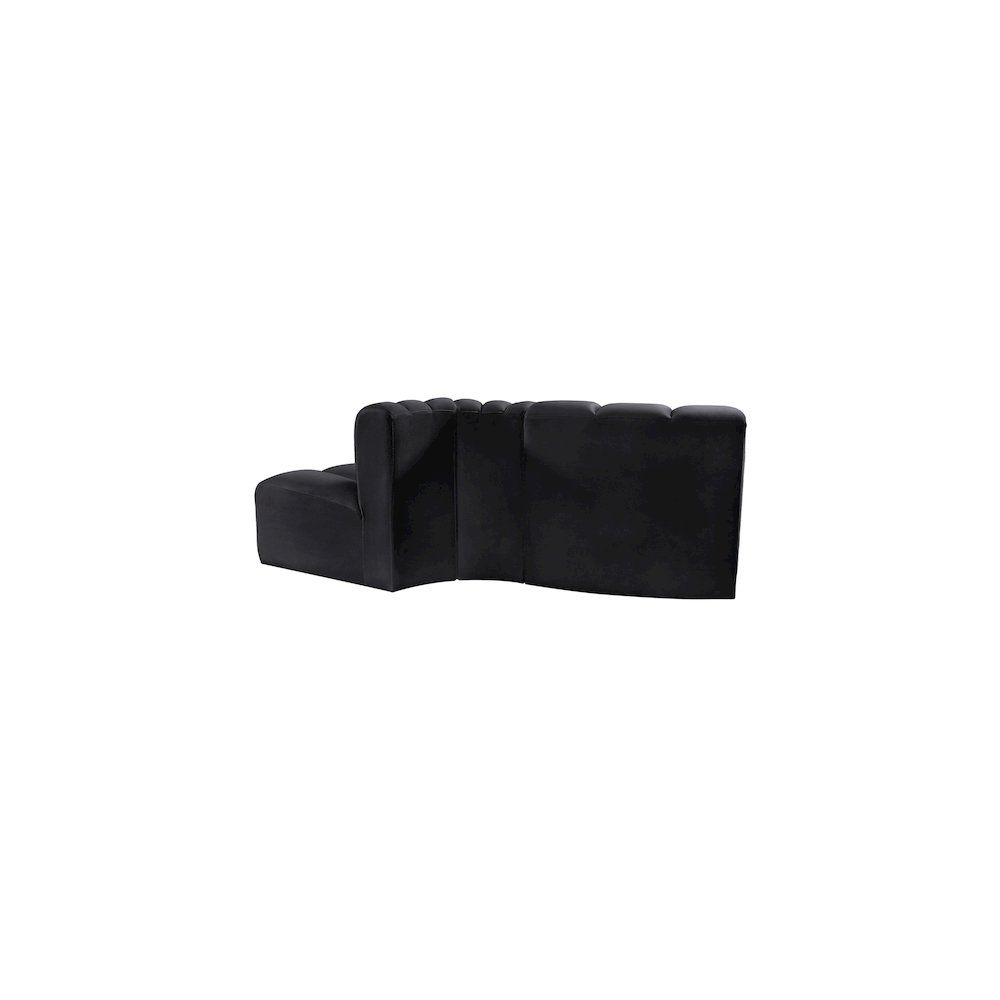 Arc Black Velvet Modular Sofa. Picture 3