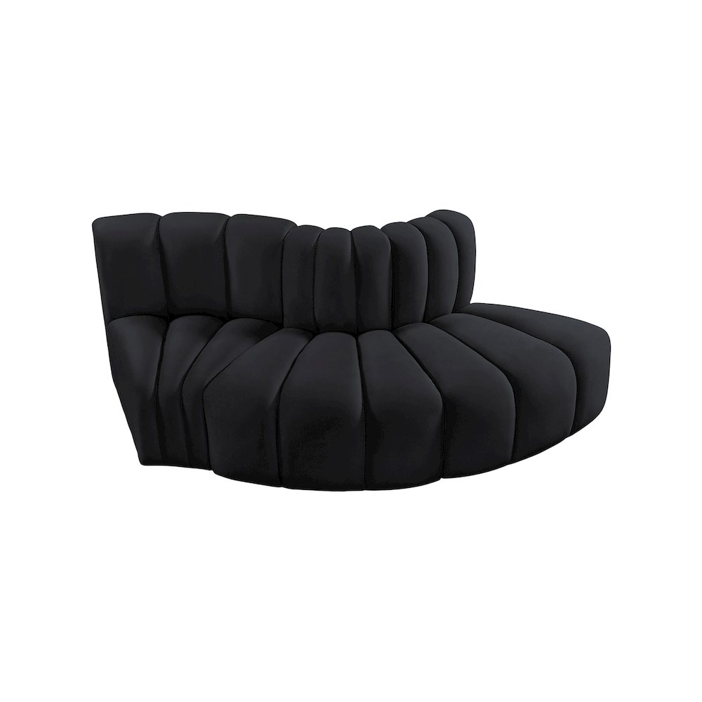 Arc Black Velvet Modular Sofa. Picture 4