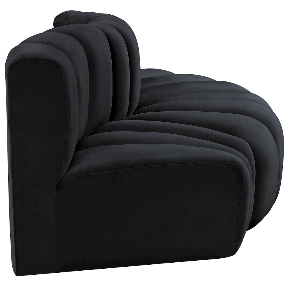 Arc Black Velvet Modular Sofa. Picture 5