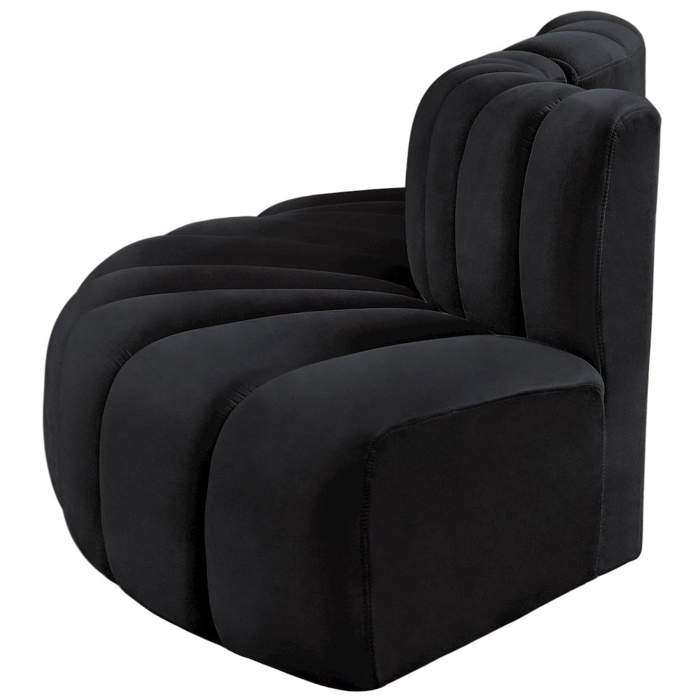 Arc Black Velvet Modular Sofa. Picture 6
