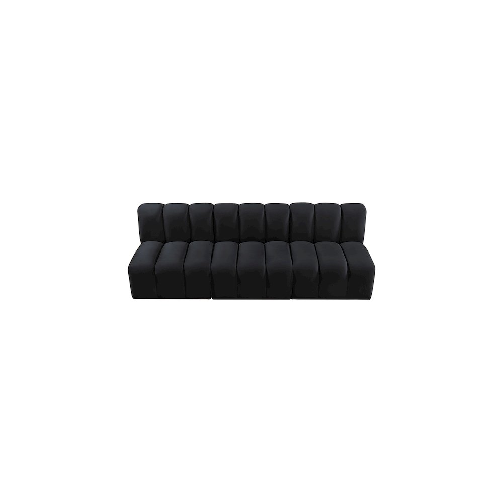 Arc Black Velvet Modular Sofa. Picture 4