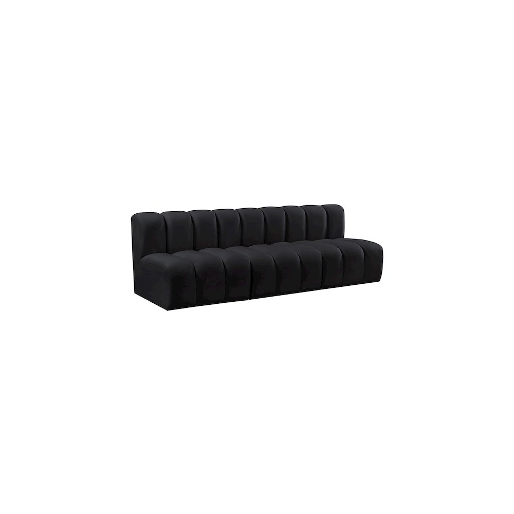 Arc Black Velvet Modular Sofa. Picture 5