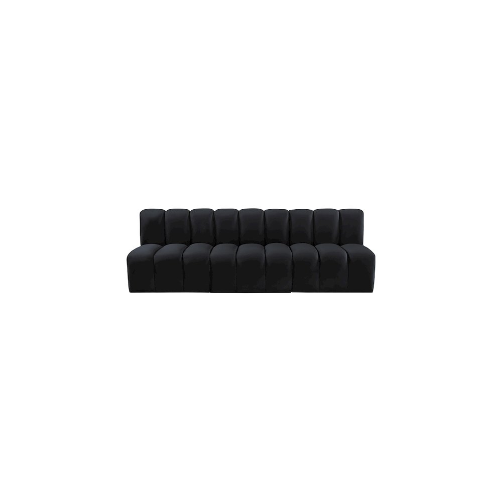 Arc Black Velvet Modular Sofa. Picture 6