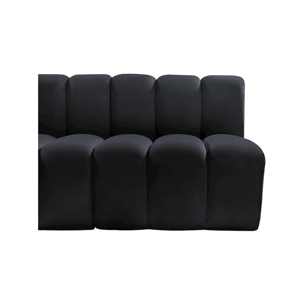 Arc Black Velvet Modular Sofa. Picture 8