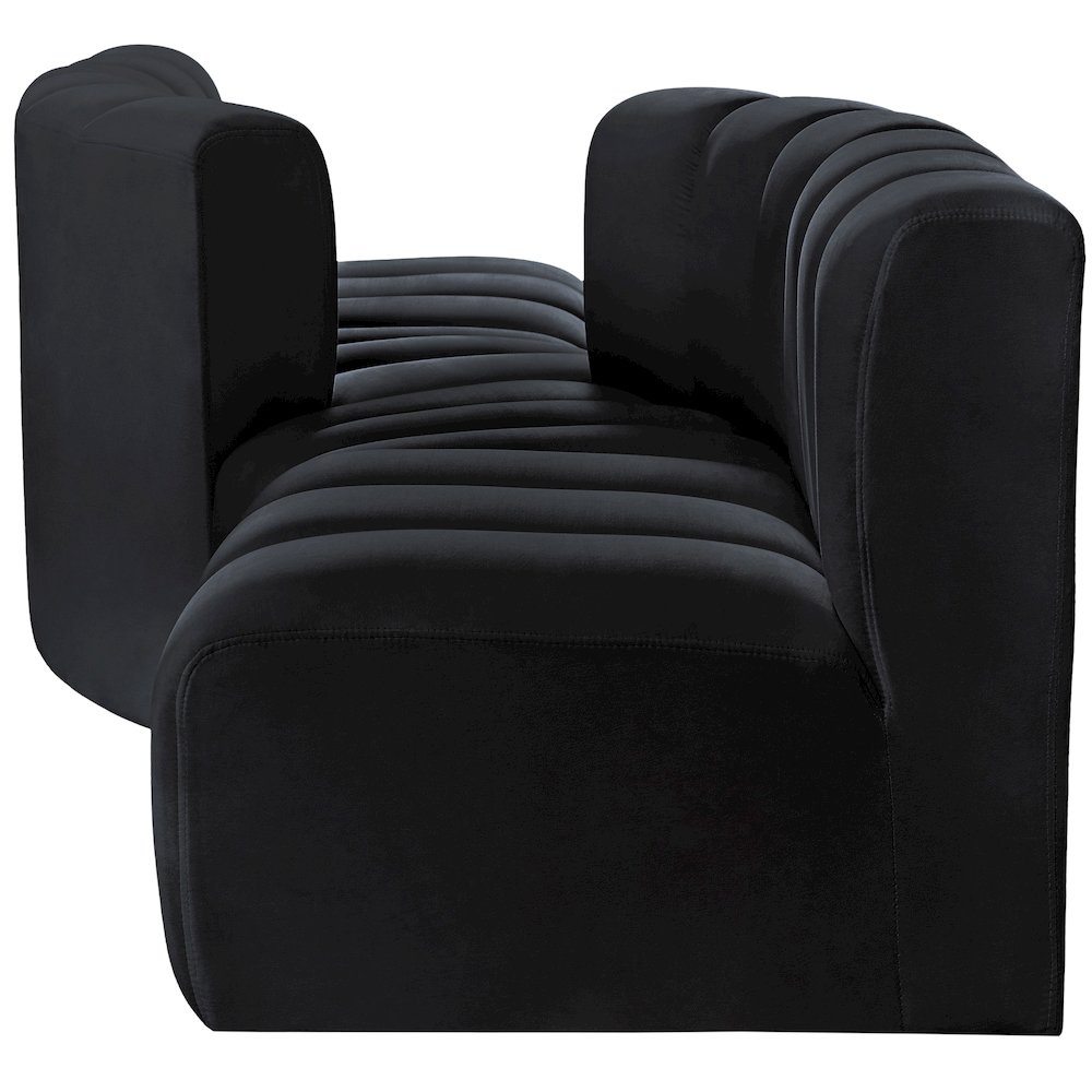 Arc Black Velvet Modular Sofa. Picture 5