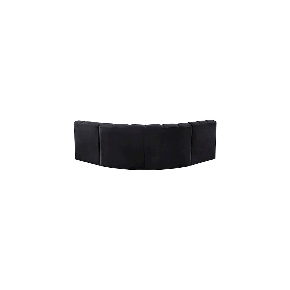 Arc Black Velvet Modular Sofa. Picture 3