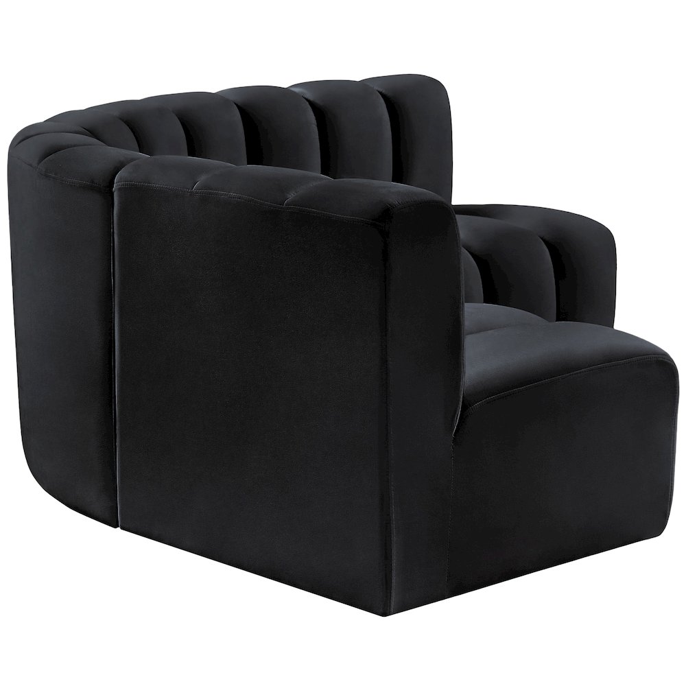 Arc Black Velvet Modular Sofa. Picture 7