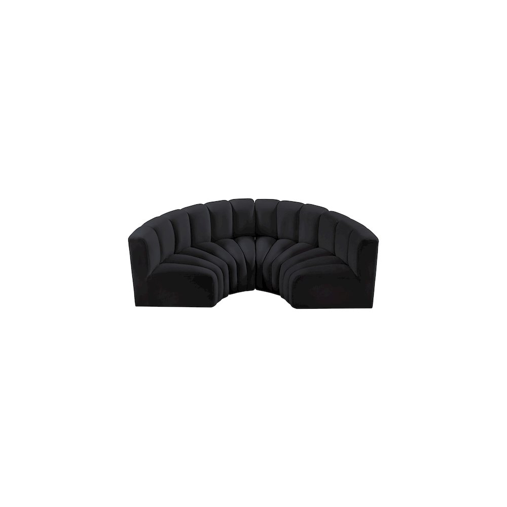 Arc Black Velvet Modular Sofa. Picture 4