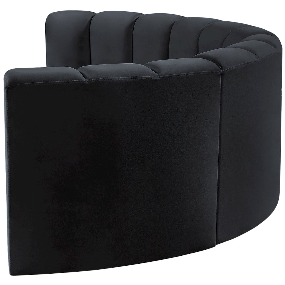 Arc Black Velvet Modular Sofa. Picture 7