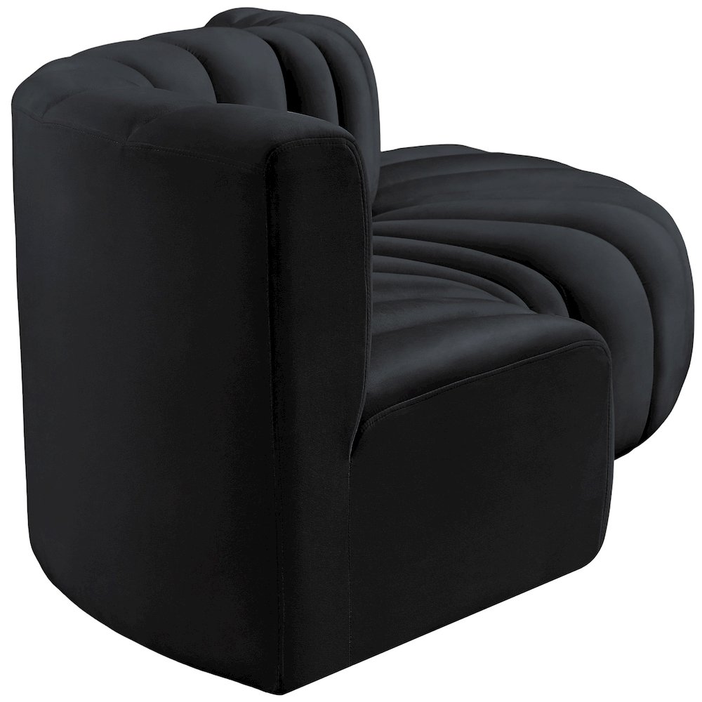 Arc Black Velvet Modular Sofa. Picture 7