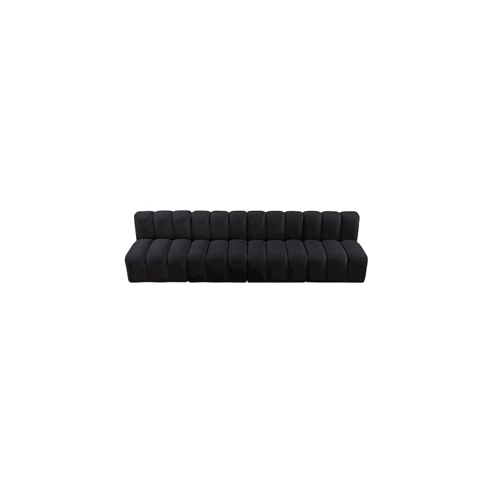 Arc Black Velvet Modular Sofa. Picture 4