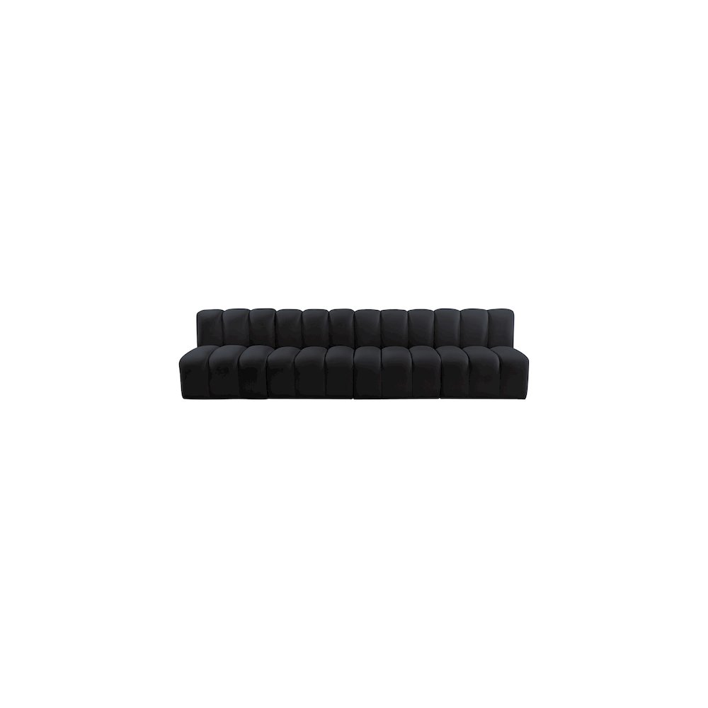 Arc Black Velvet Modular Sofa. Picture 5