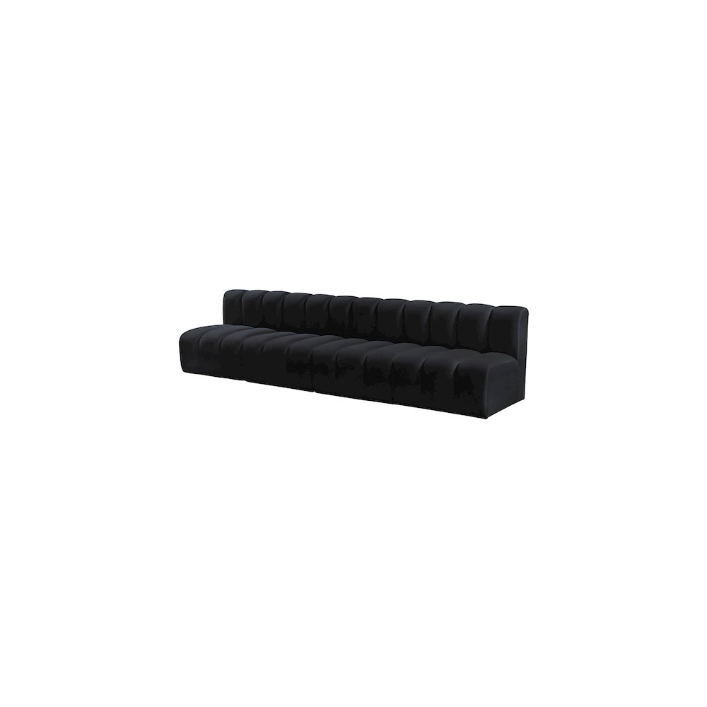 Arc Black Velvet Modular Sofa. Picture 6