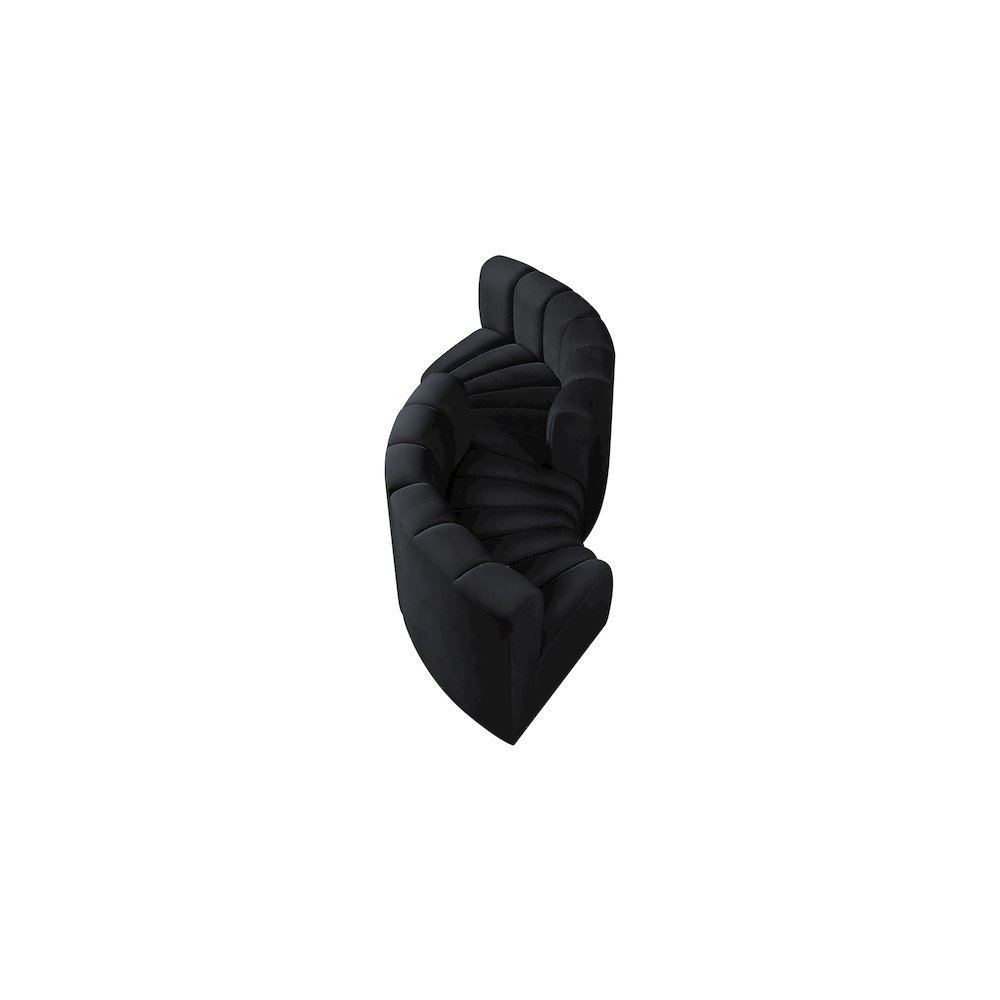 Arc Black Velvet Modular Sofa. Picture 3