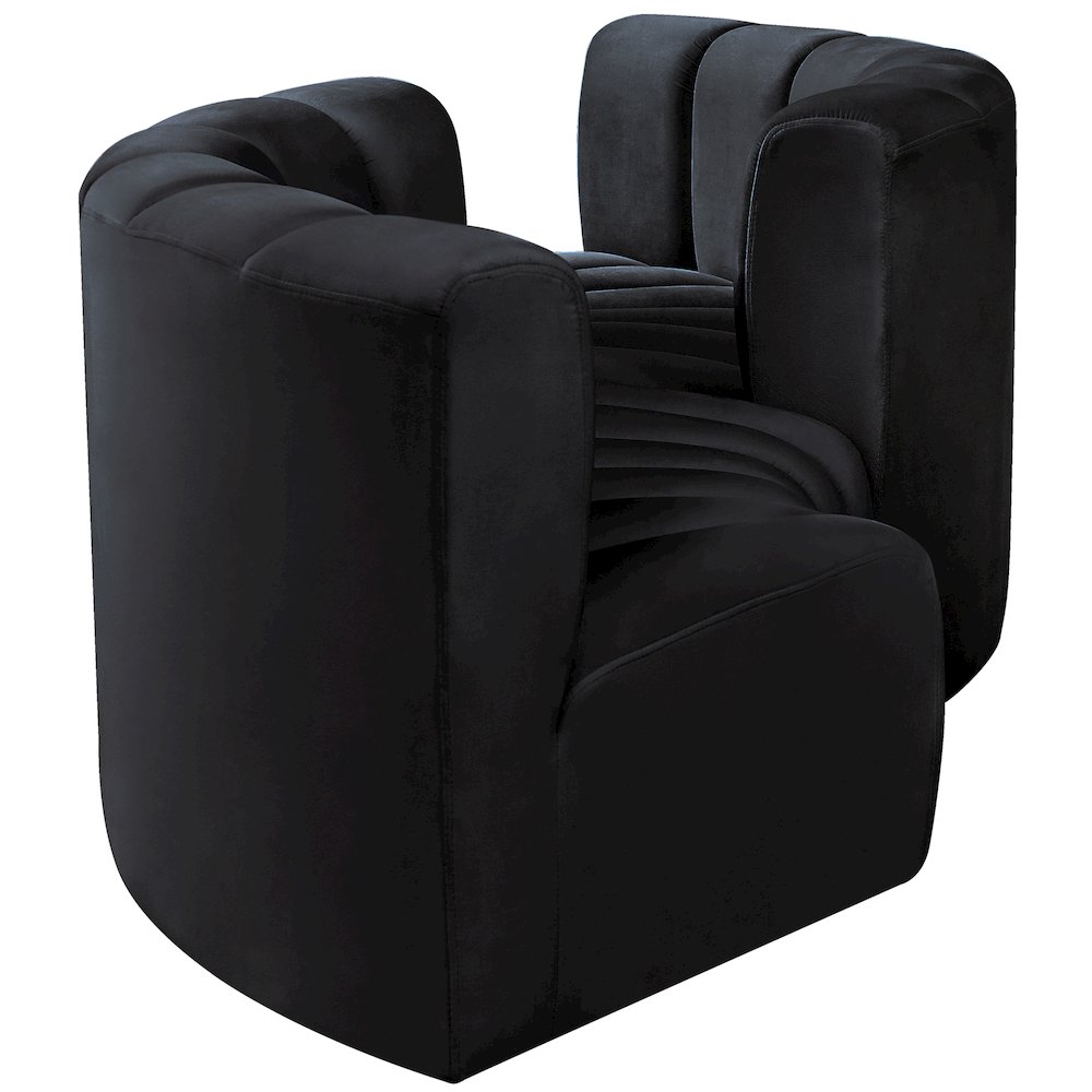 Arc Black Velvet Modular Sofa. Picture 5