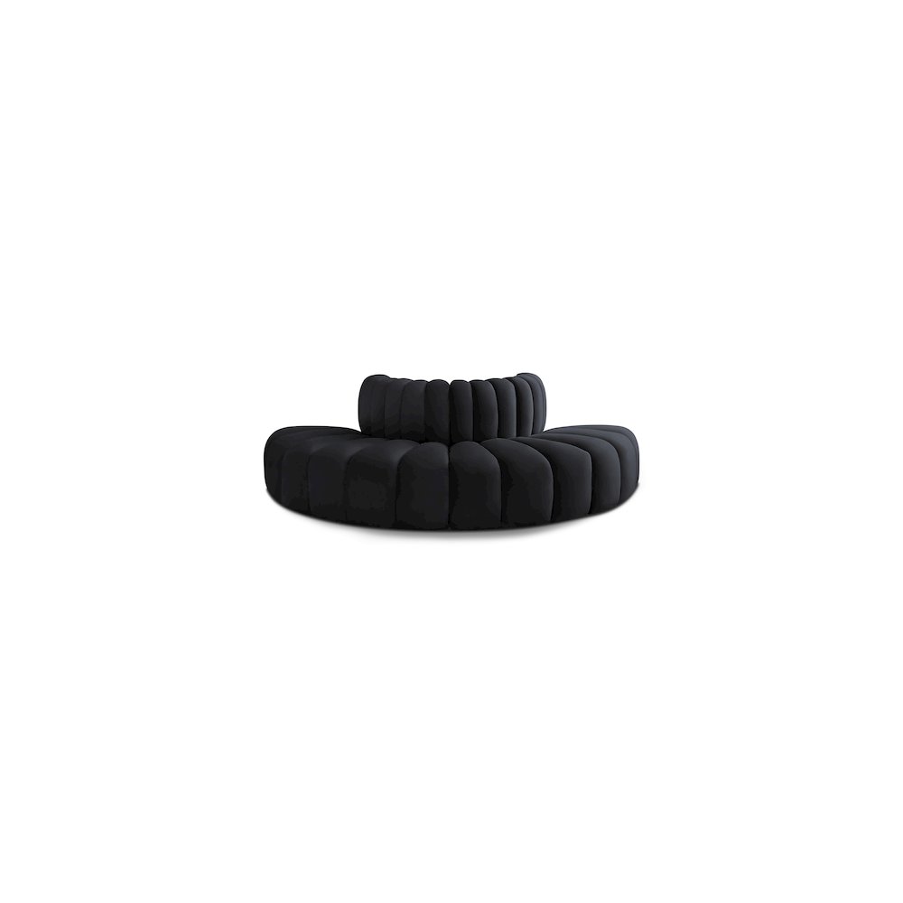 Arc Black Velvet Modular Sofa. Picture 1