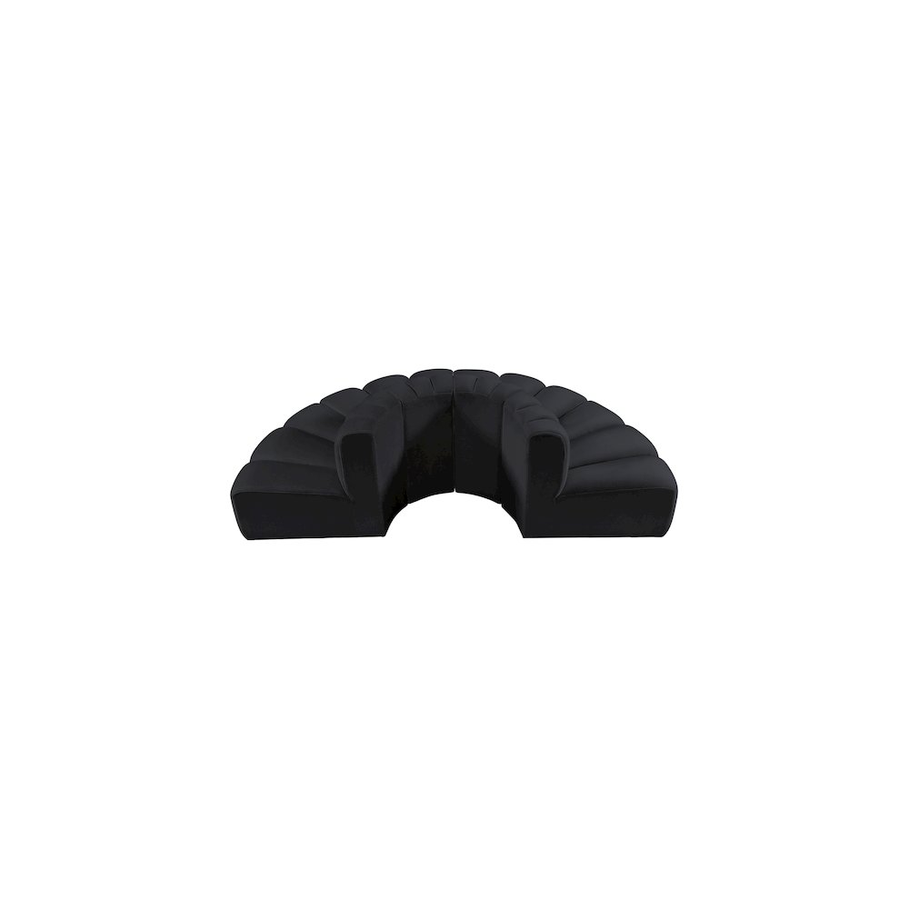 Arc Black Velvet Modular Sofa. Picture 3
