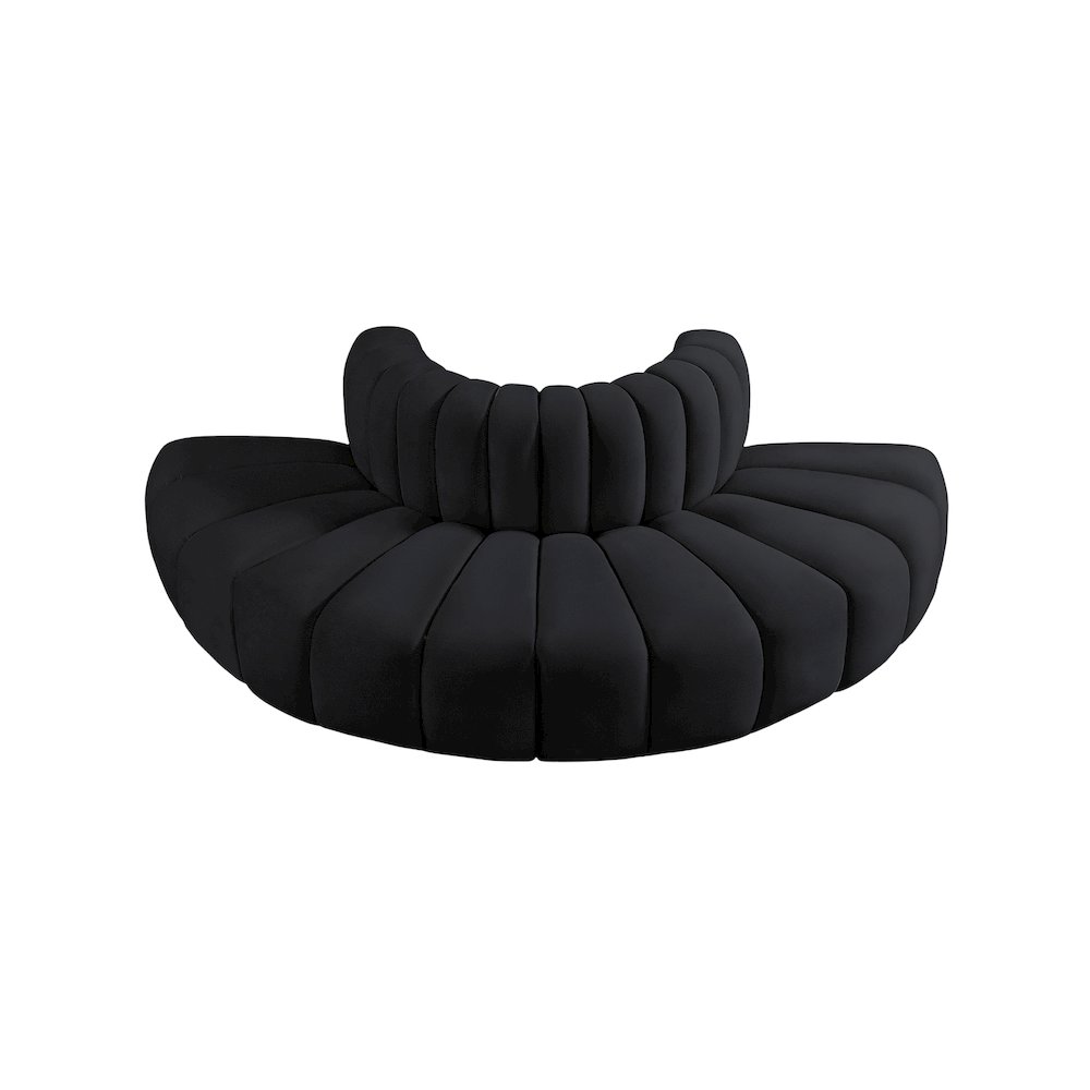 Arc Black Velvet Modular Sofa. Picture 4